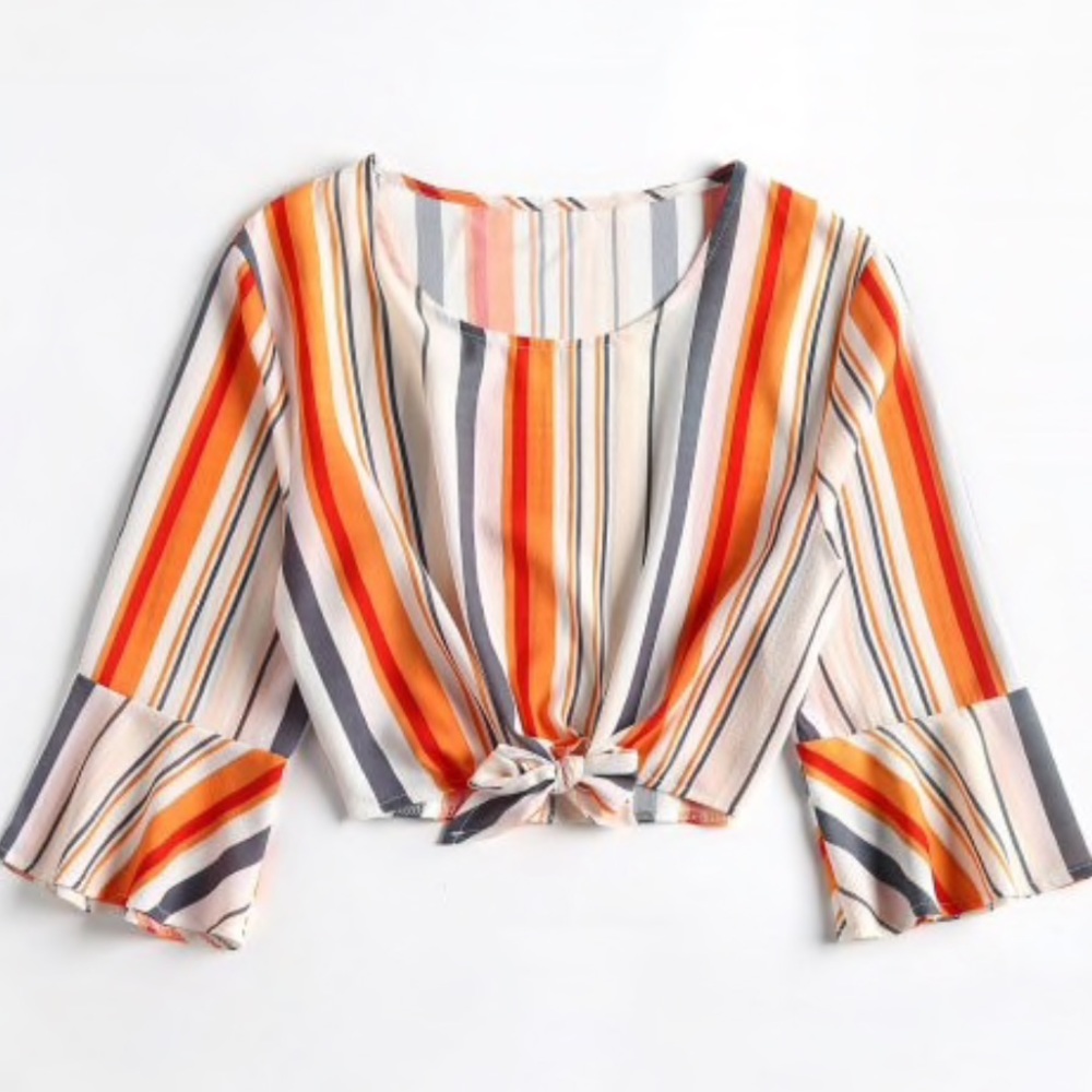 Zaful striped crop top